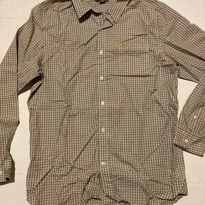 Timberland Brown Casual Button Down Shirt with Checkered Pattern